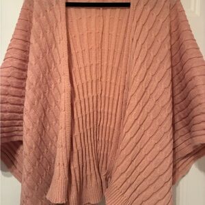 Chic Blush Knit Poncho